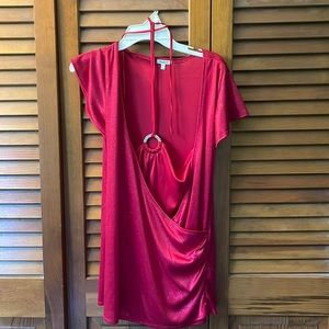 Red Sparkling top with built in tank
